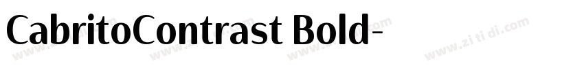 CabritoContrast Bold字体转换